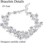 LOYALLOOK Crystal Bridal Jewelry Set for Women Rhinestone Necklace Earrings Bracelet Wedding Bridesmaid Gifts fit with Wedding Dress - Image 6